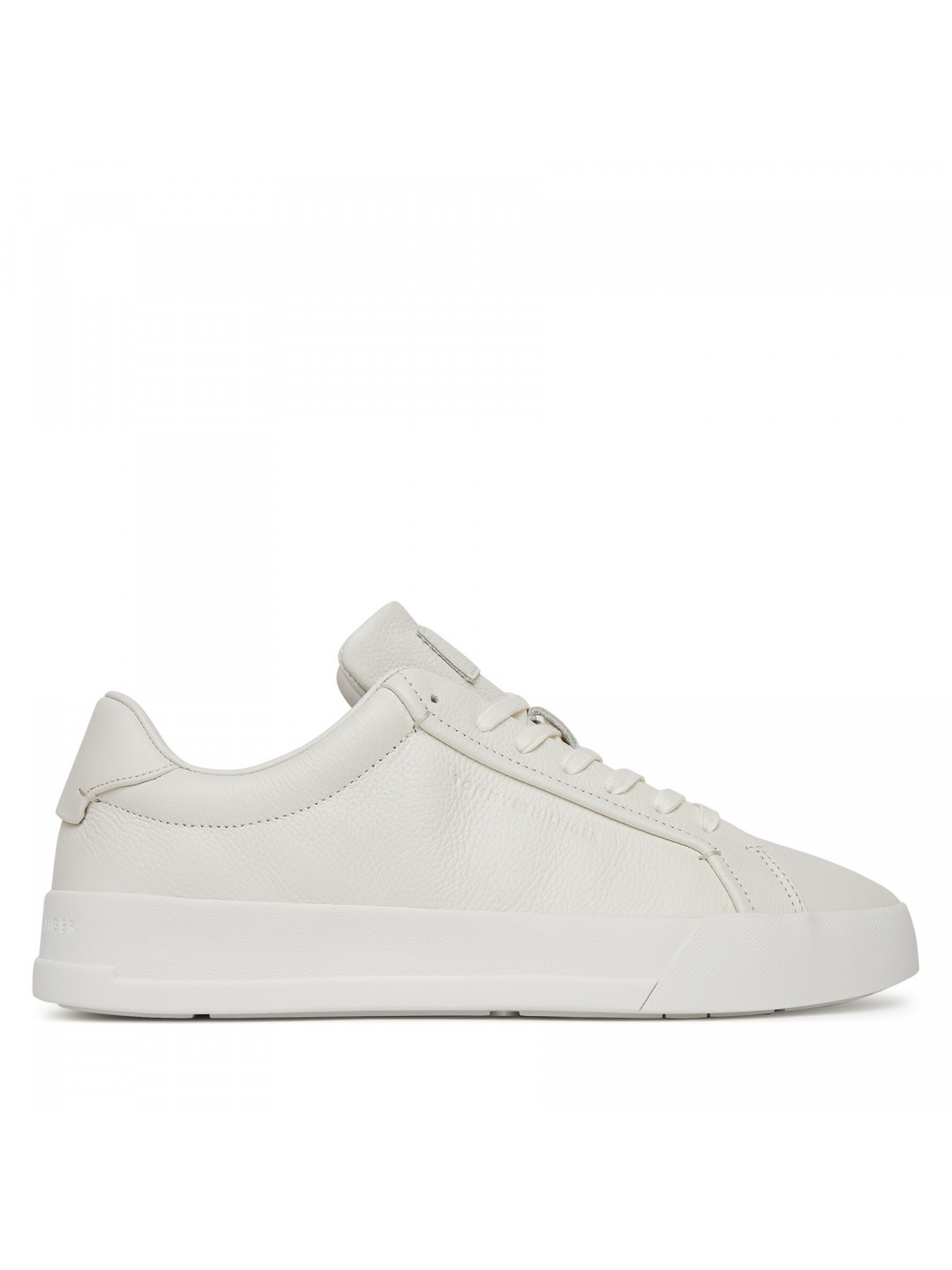 Sneakersy Tommy Hilfiger Court Best Tumbled Lth FM0FM05324 Écru